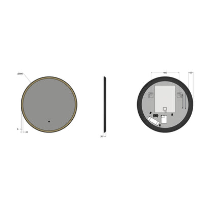 Luxor Round Mirror - 80cm