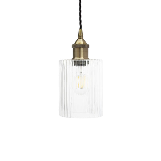 Henley Cylinde Petite Fluted Glass Pendant Light