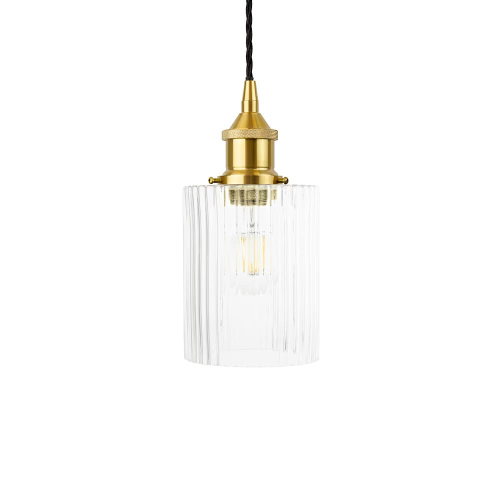 Henley Cylinde Petite Fluted Glass Pendant Light