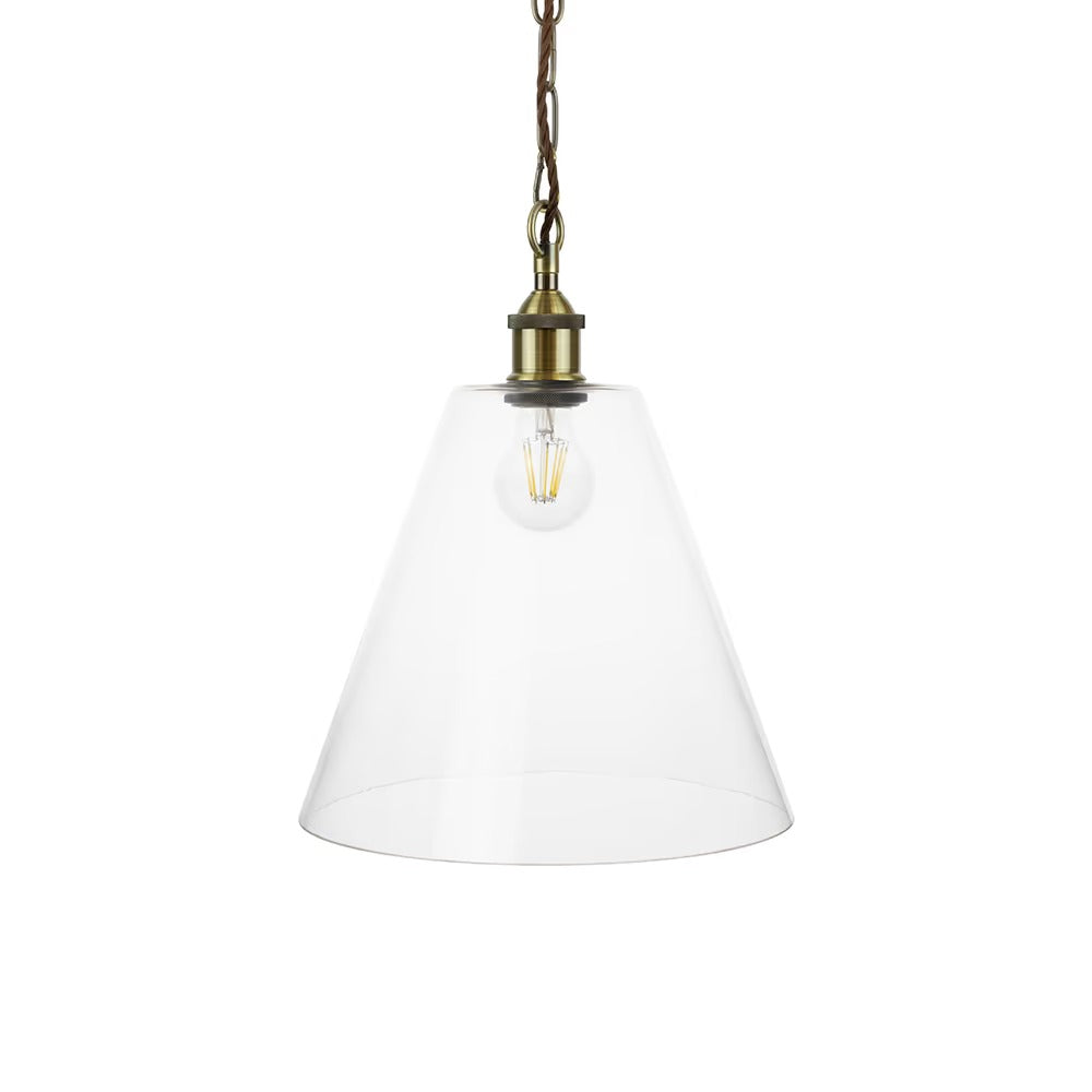 Forster Clear Cone Glass Pendant Light