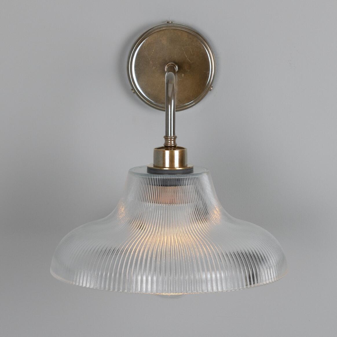 Mono Vintage Railway Glass Bathroom Wall Light 30cm