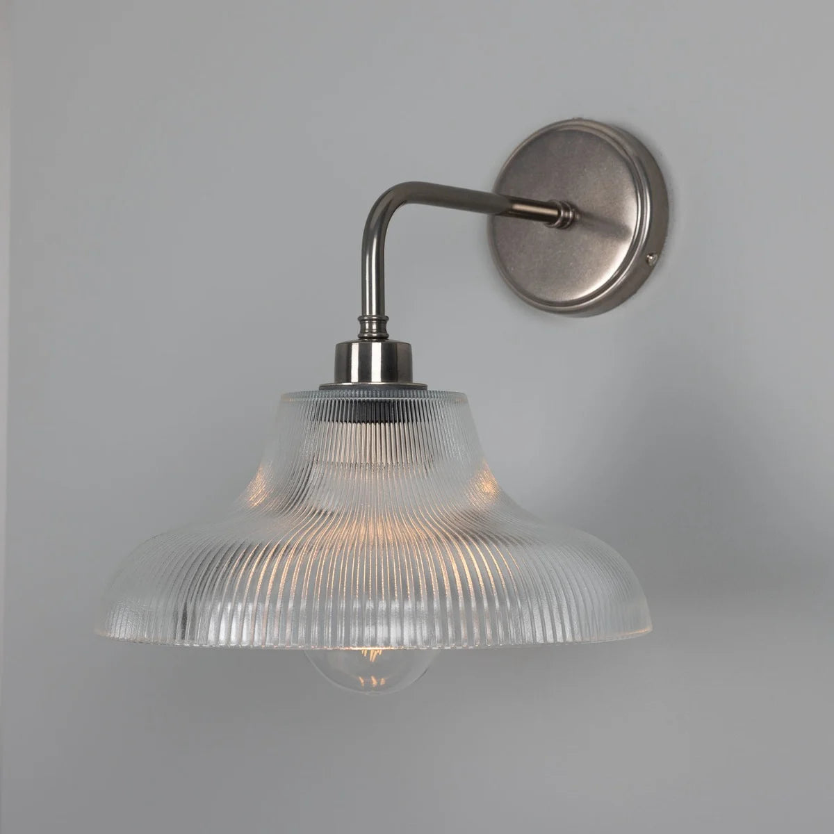 Mono Vintage Railway Glass Bathroom Wall Light 30cm
