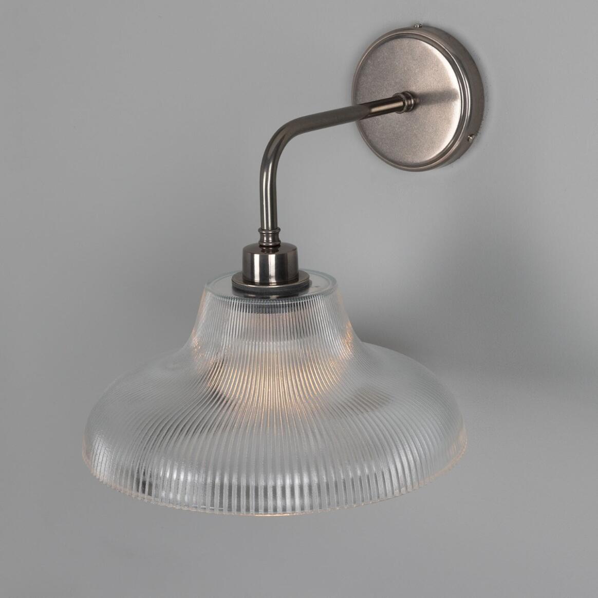 Mono Vintage Railway Glass Bathroom Wall Light 30cm