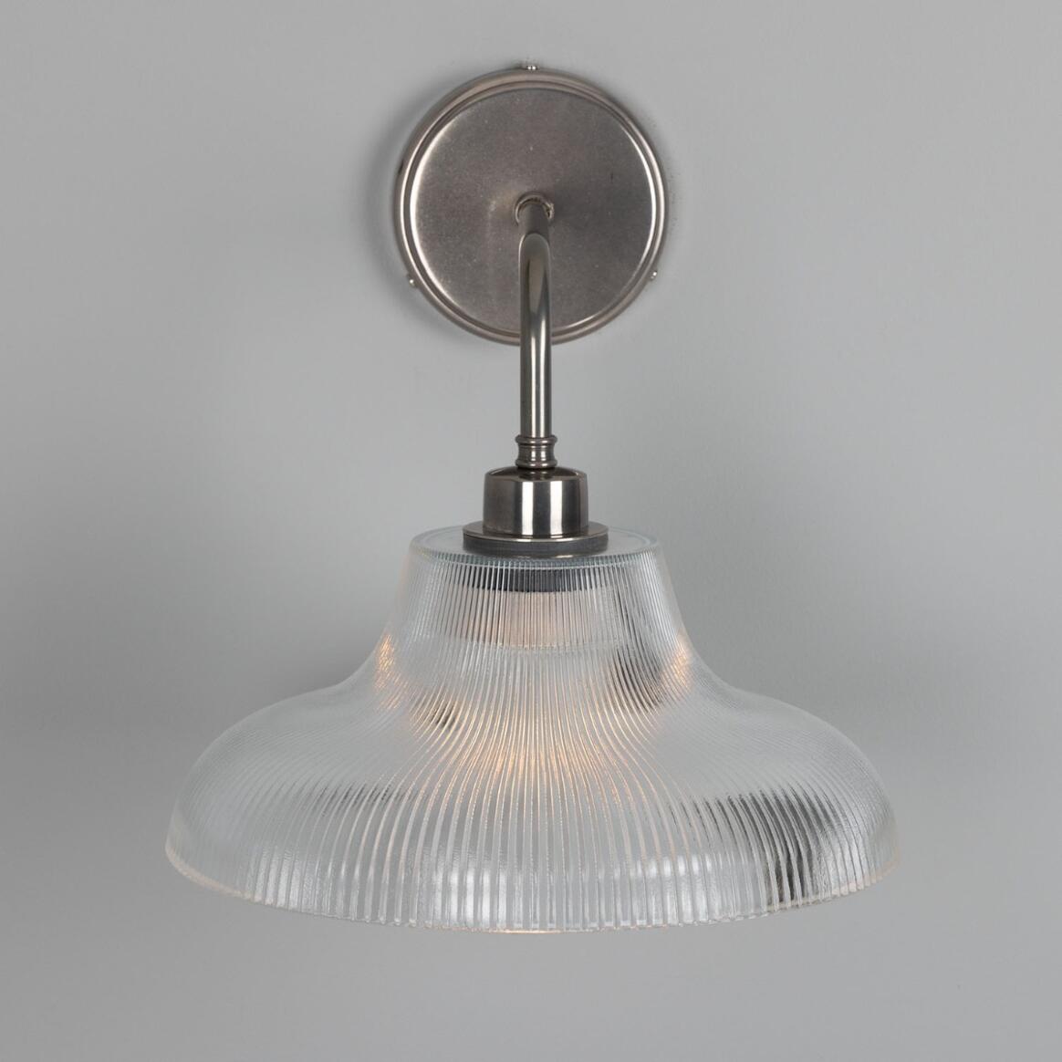 Mono Vintage Railway Glass Bathroom Wall Light 30cm