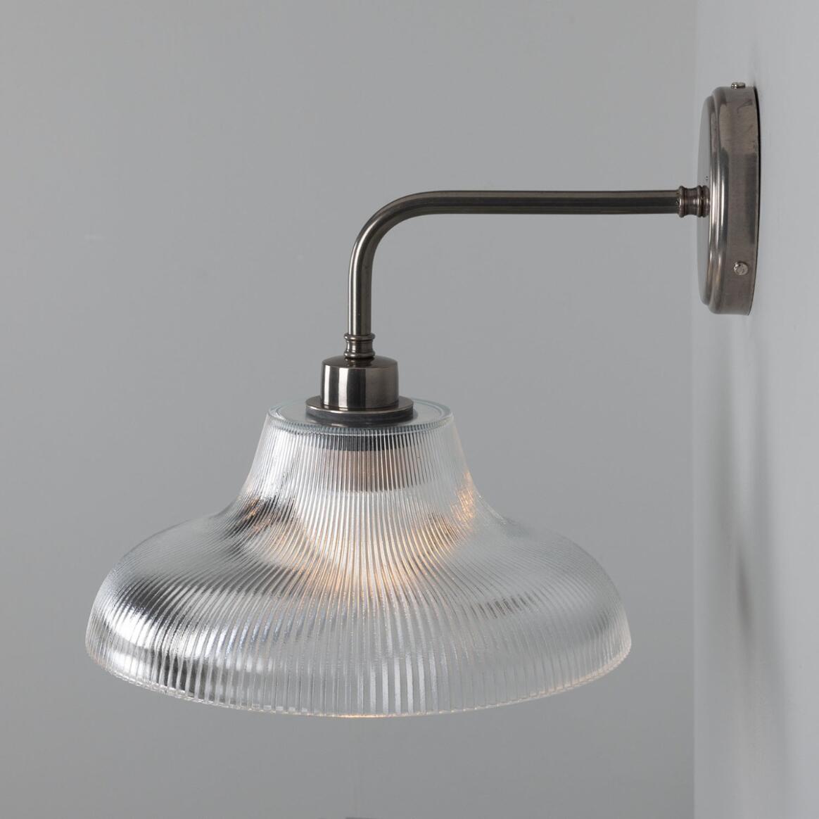 Mono Vintage Railway Glass Bathroom Wall Light 30cm