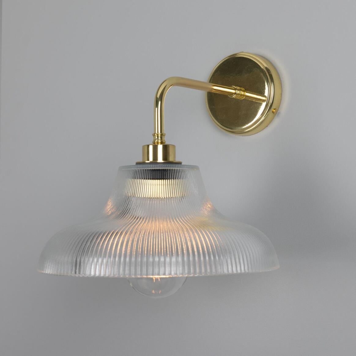 Mono Vintage Railway Glass Bathroom Wall Light 30cm