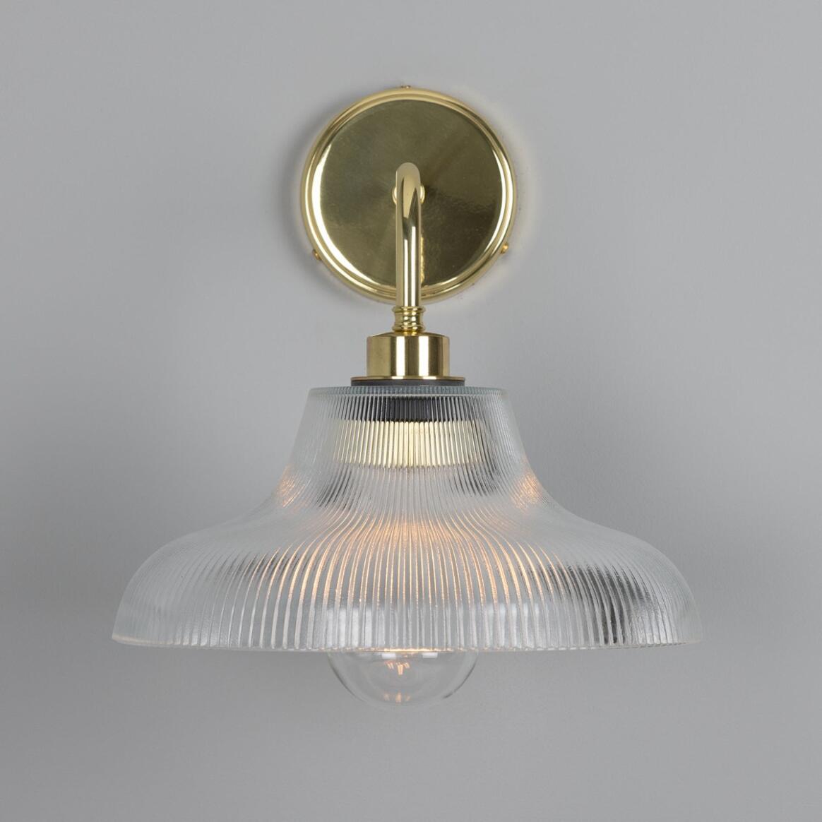 Mono Vintage Railway Glass Bathroom Wall Light 30cm
