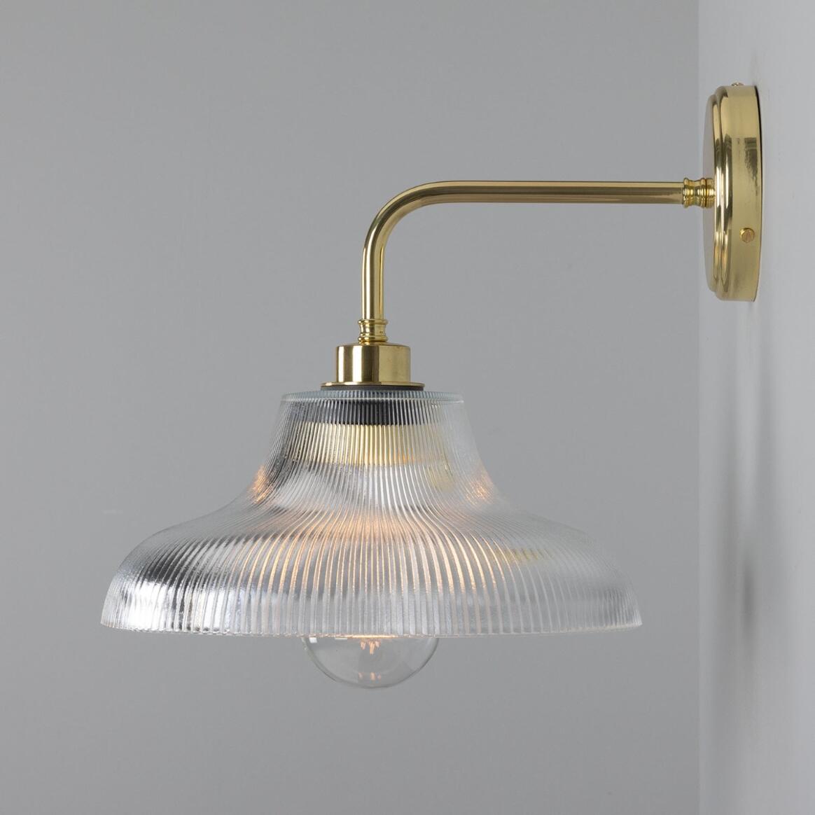 Mono Vintage Railway Glass Bathroom Wall Light 30cm