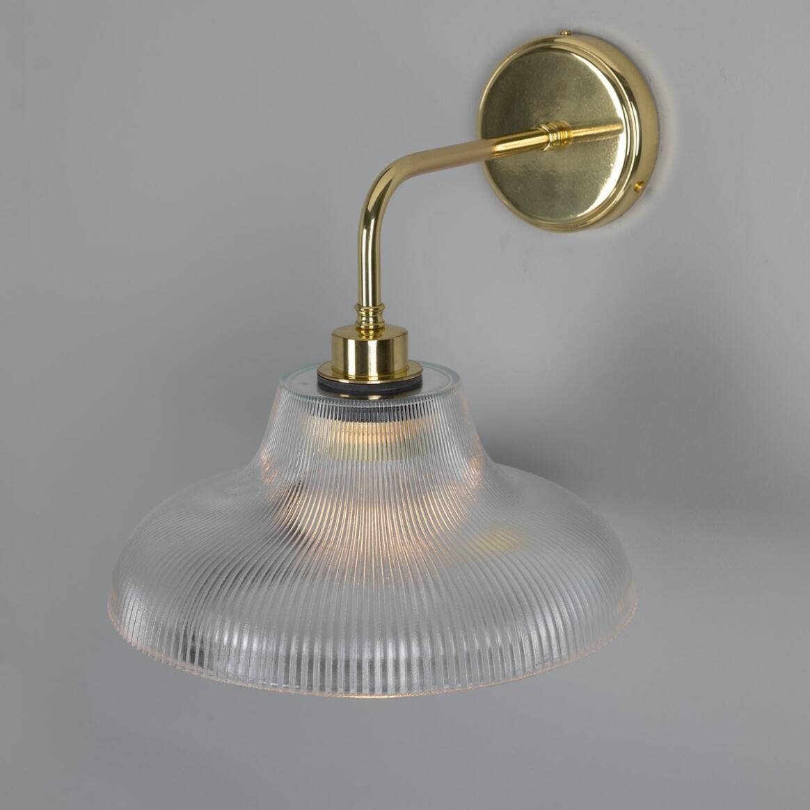 Mono Vintage Railway Glass Bathroom Wall Light 30cm