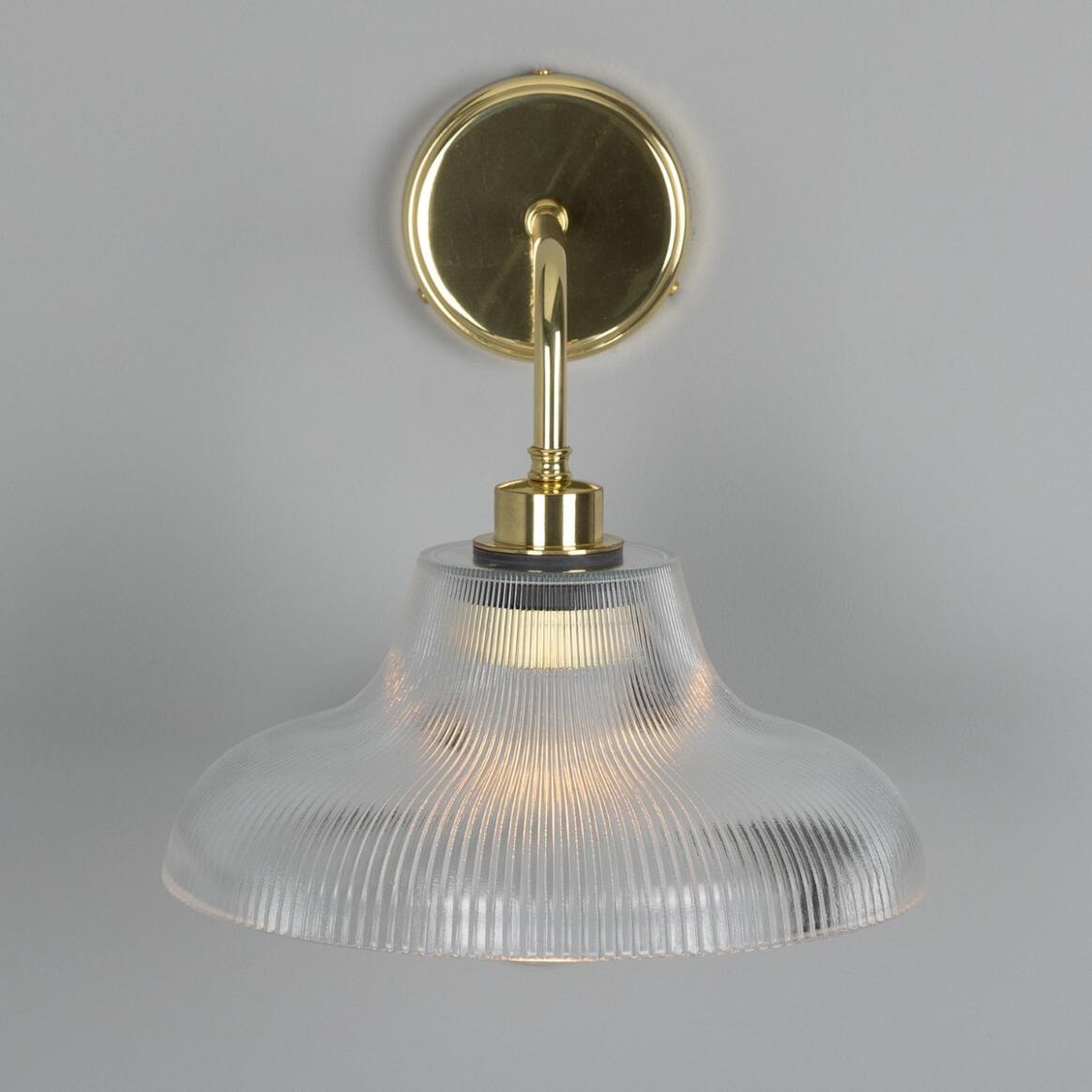 Mono Vintage Railway Glass Bathroom Wall Light 30cm