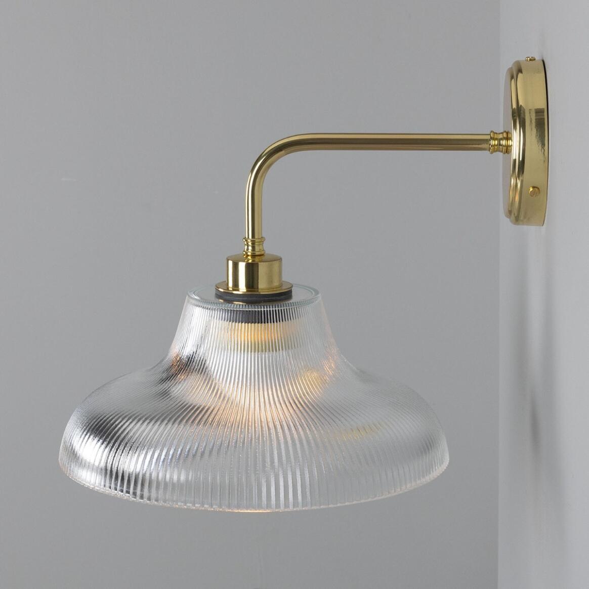 Mono Vintage Railway Glass Bathroom Wall Light 30cm