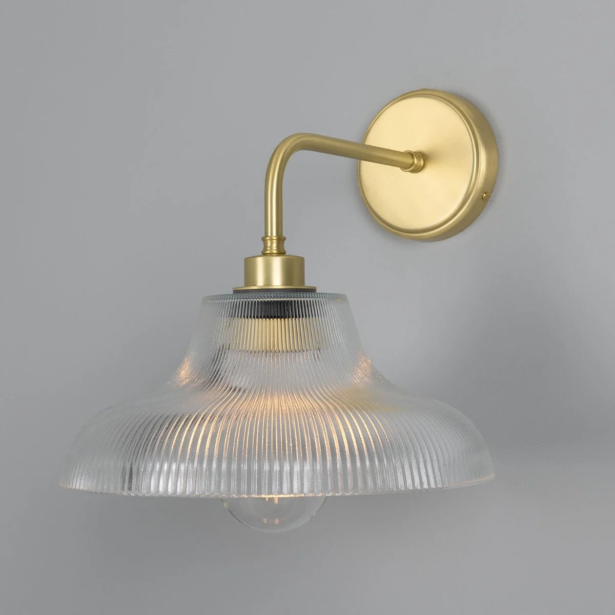 Mono Vintage Railway Glass Bathroom Wall Light 30cm