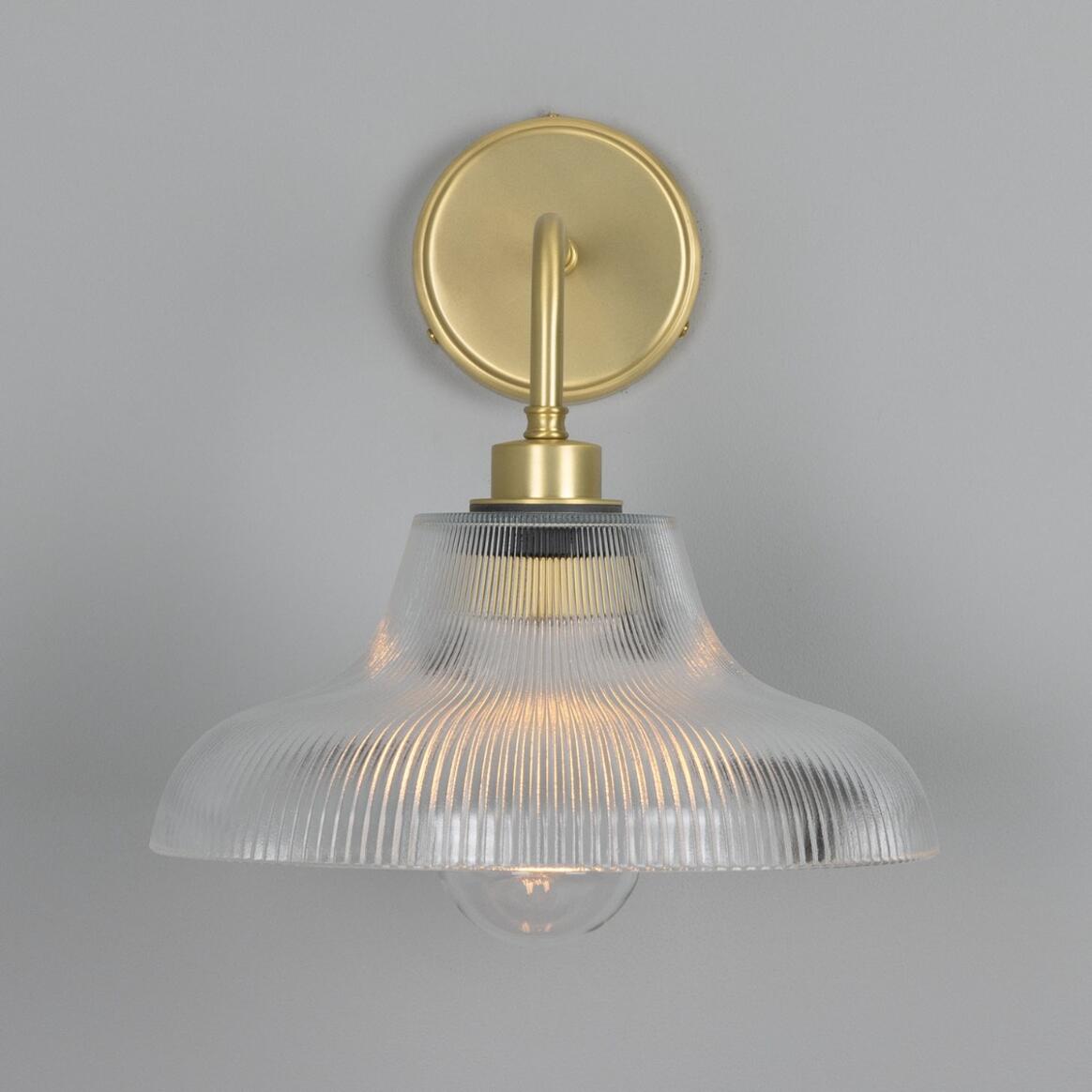 Mono Vintage Railway Glass Bathroom Wall Light 30cm
