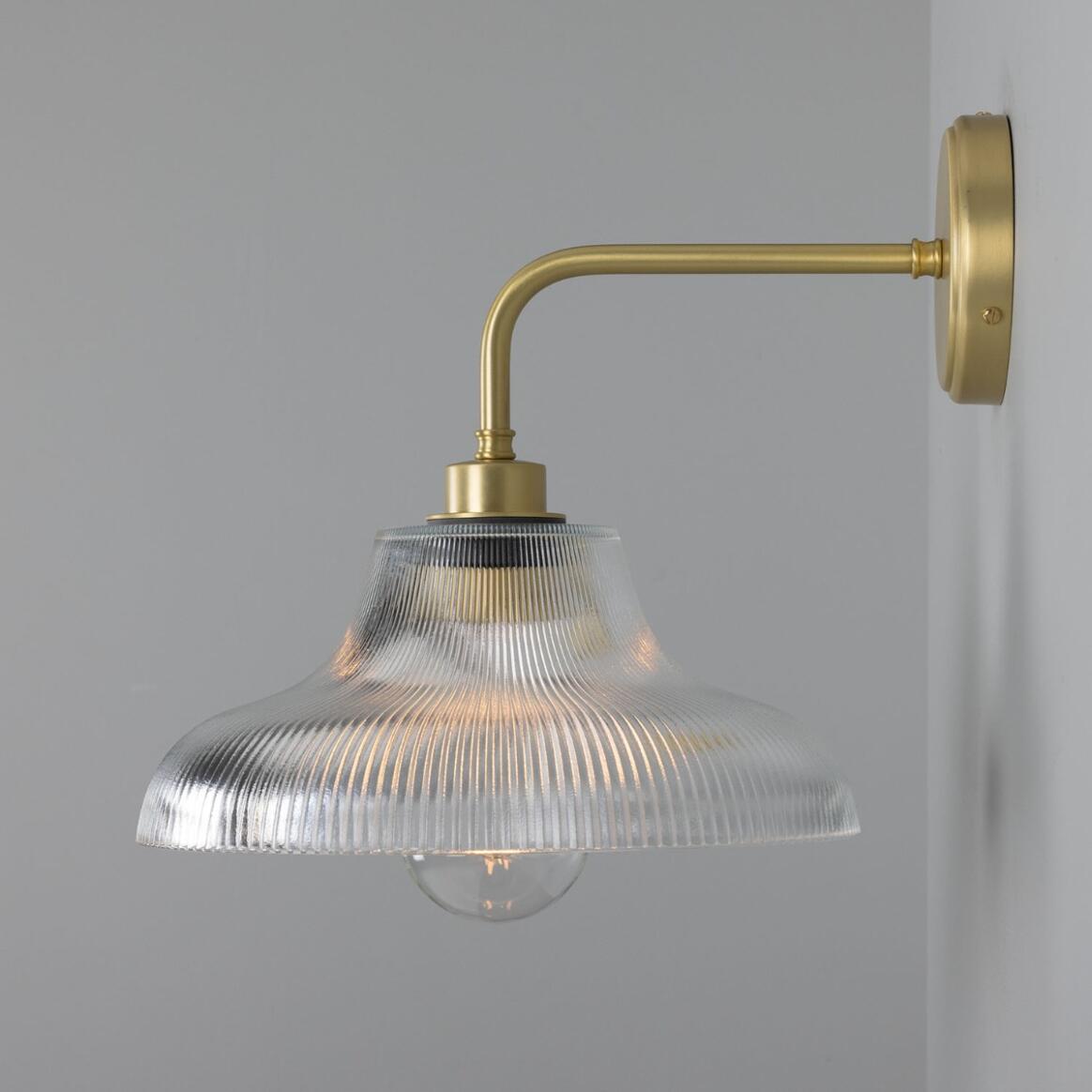 Mono Vintage Railway Glass Bathroom Wall Light 30cm