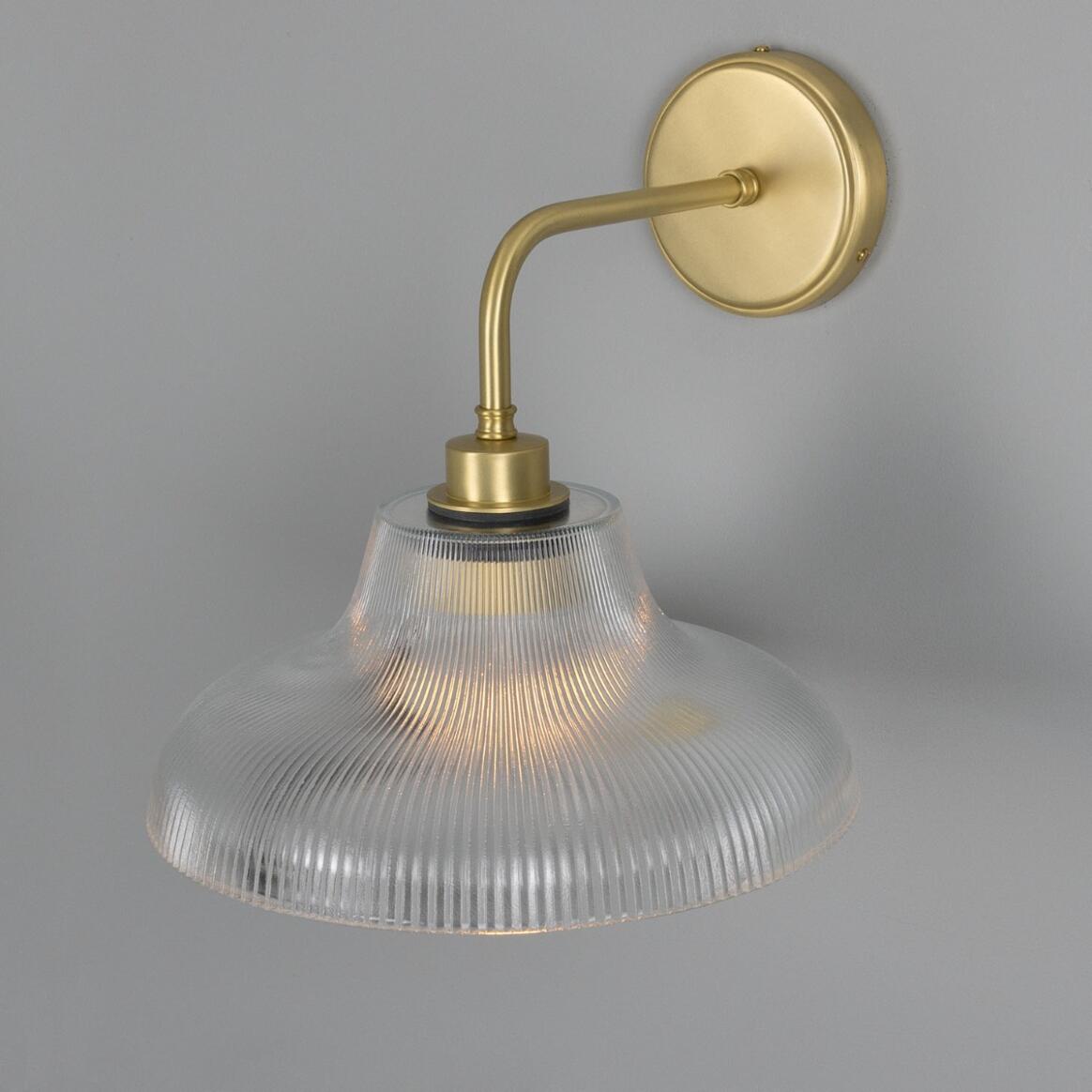 Mono Vintage Railway Glass Bathroom Wall Light 30cm