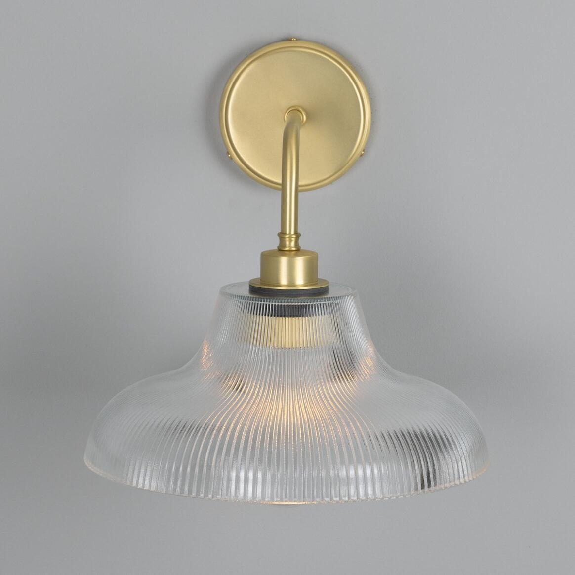 Mono Vintage Railway Glass Bathroom Wall Light 30cm