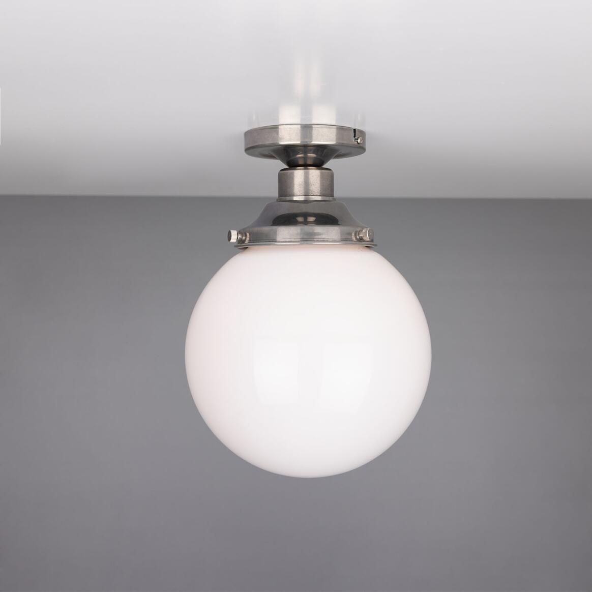Yerevan Opal Globe Flush Ceiling Light 20cm