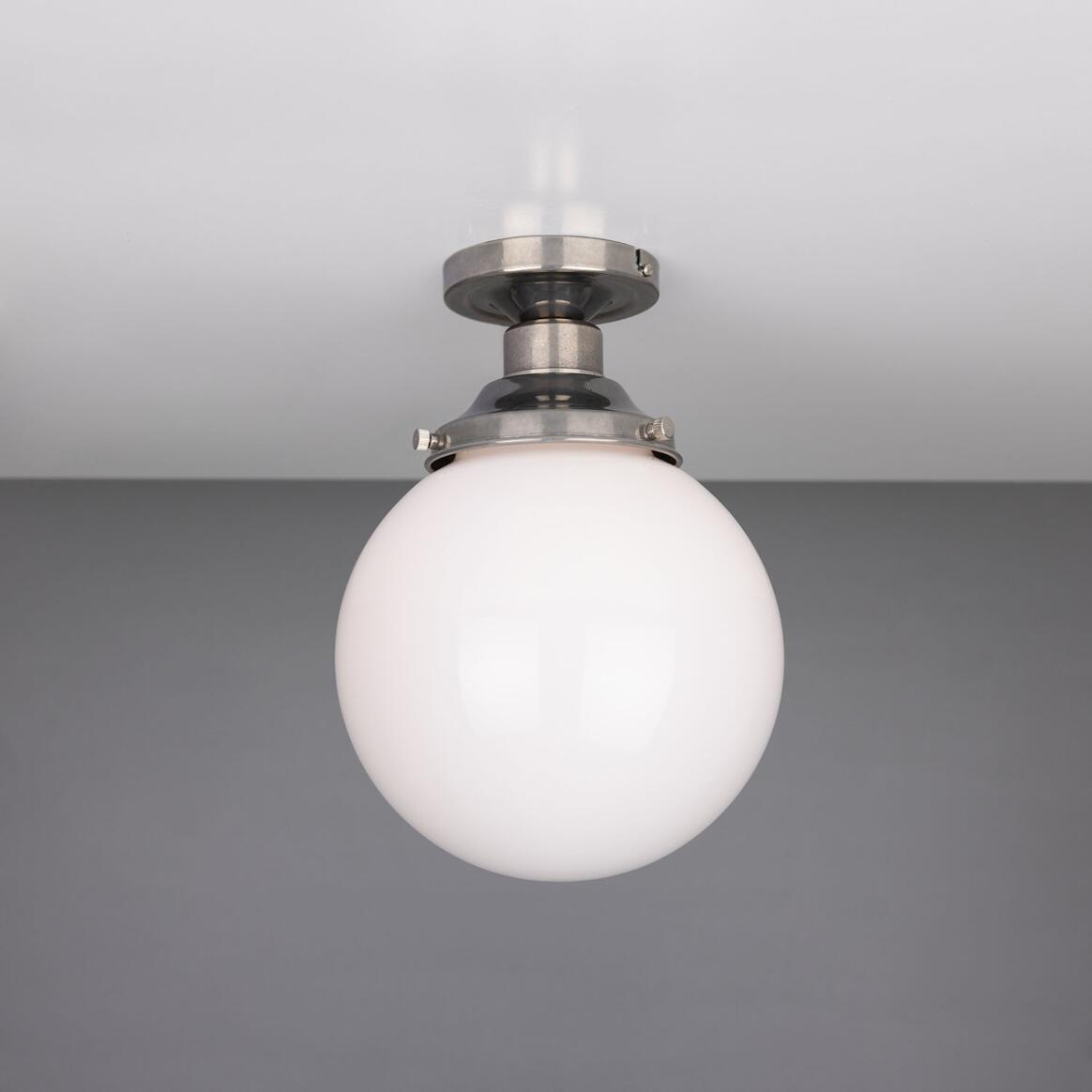 Yerevan Opal Globe Flush Ceiling Light 20cm