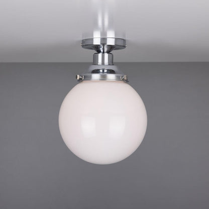 Yerevan Opal Globe Flush Ceiling Light 20cm