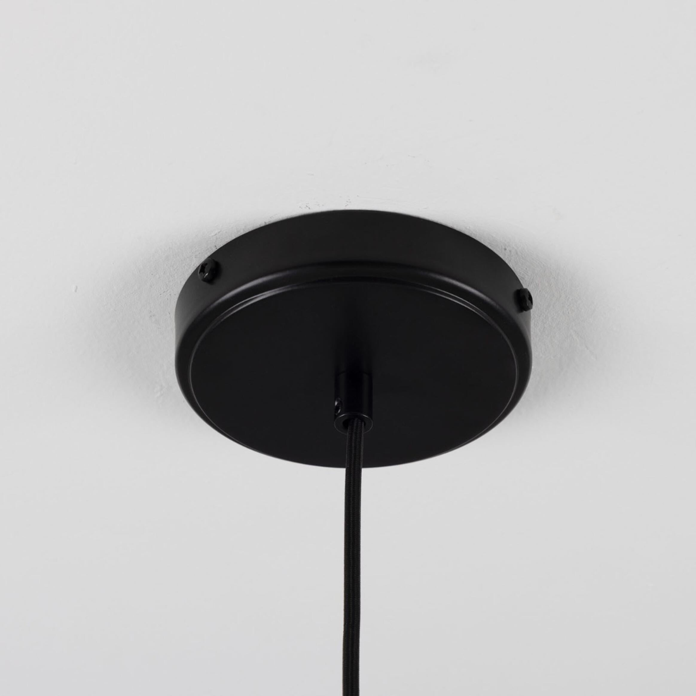 Kingii Ceramic Dome Bathroom Pendant Light 20cm, Matte White Striped IP44