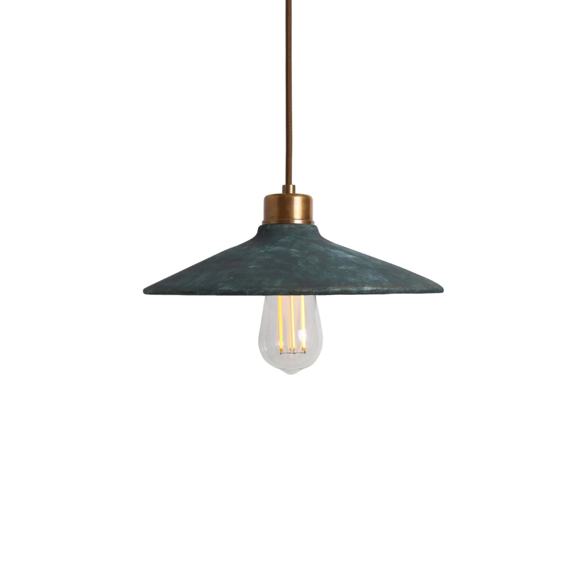 Pyrus Ceramic Pendant Light 28cm, Blue Earth, product shot
