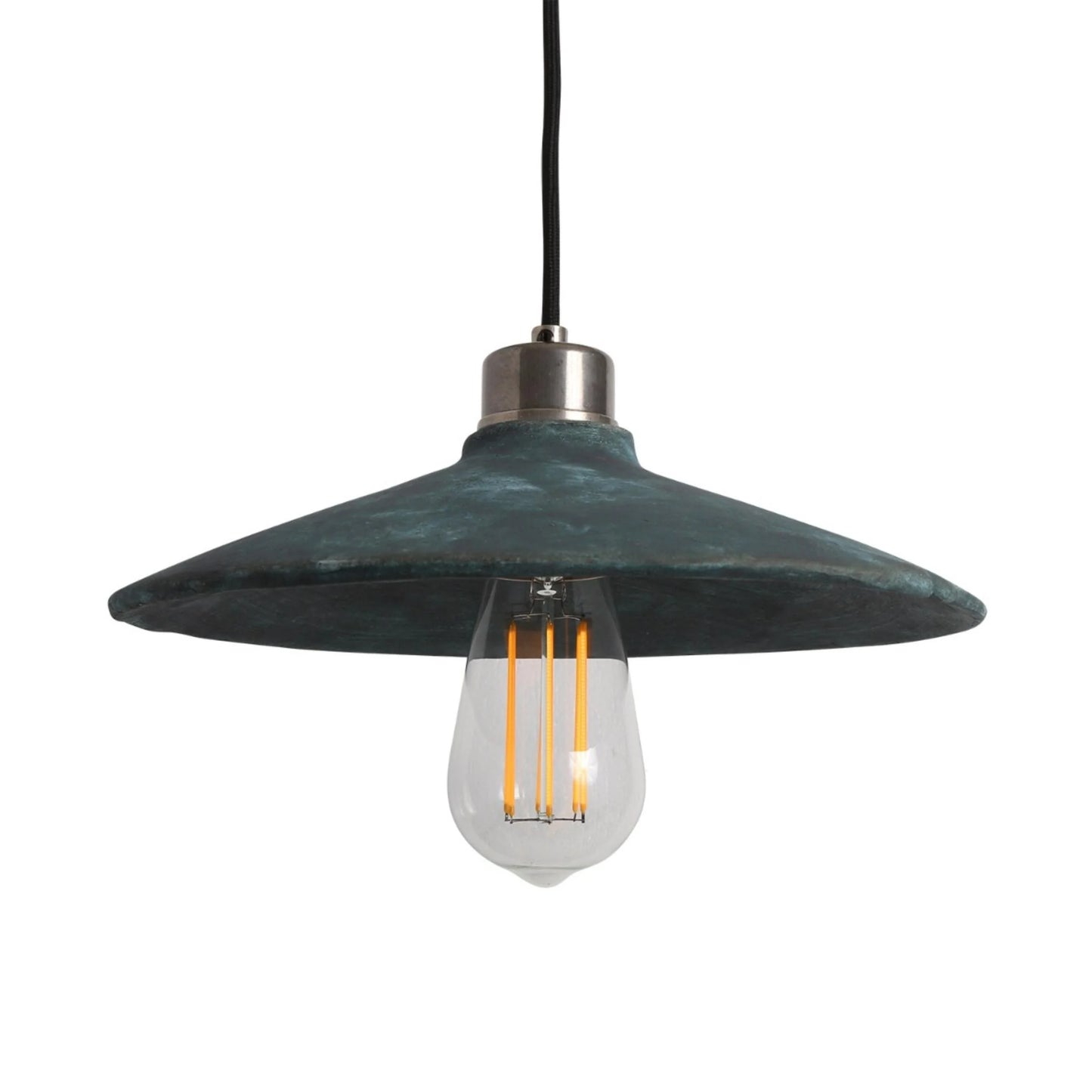 Pyrus Ceramic Pendant Light 28cm, Blue Earth, product shot