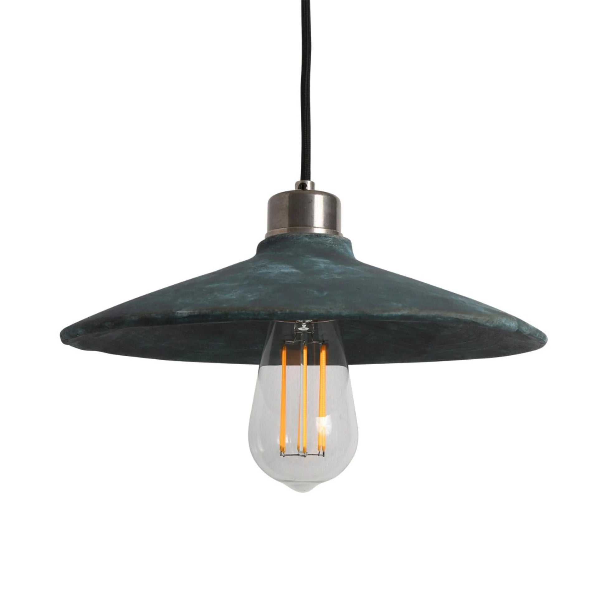 Pyrus Ceramic Pendant Light 28cm, Blue Earth, product shot