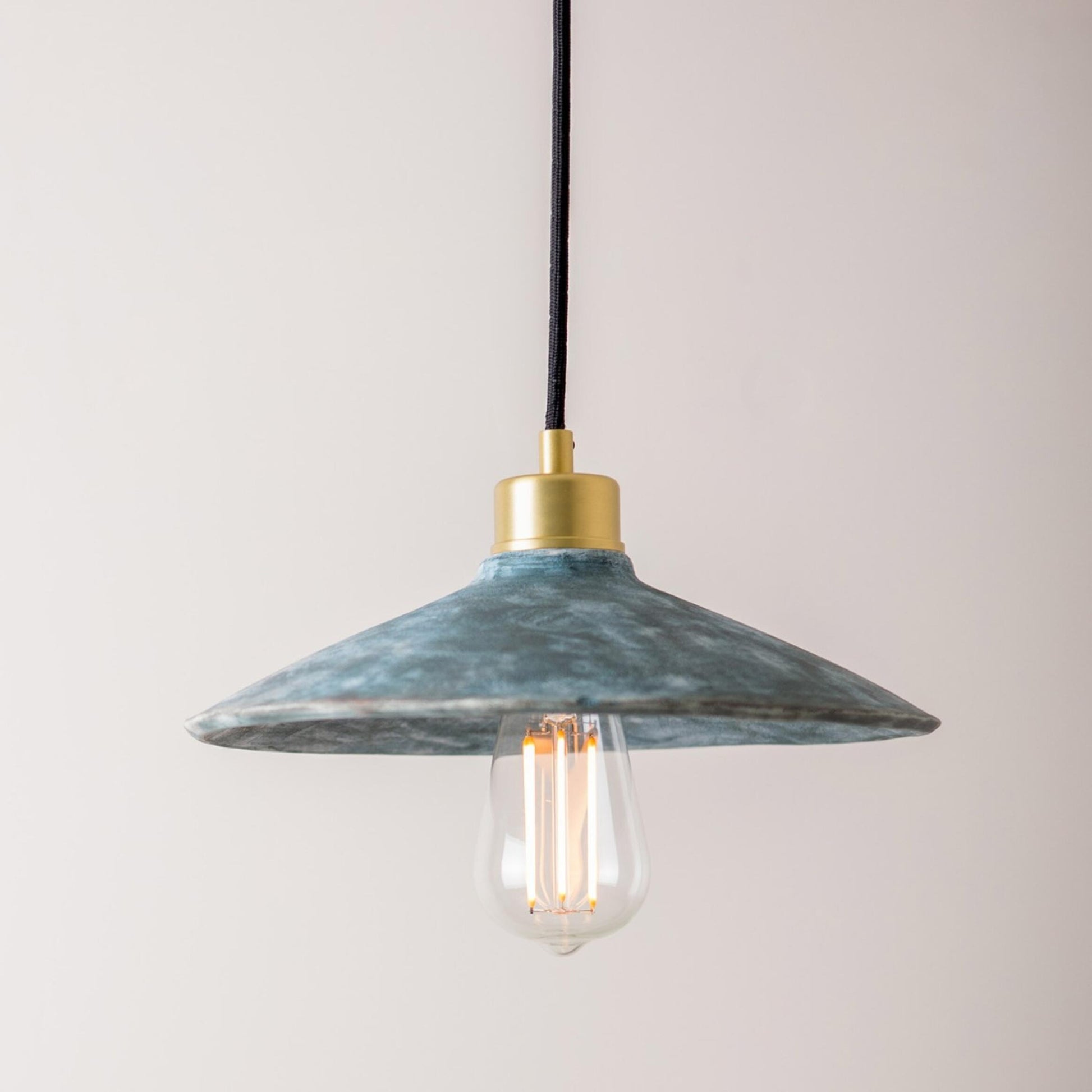 Pyrus Ceramic Pendant Light 28cm, Blue Earth, product shot