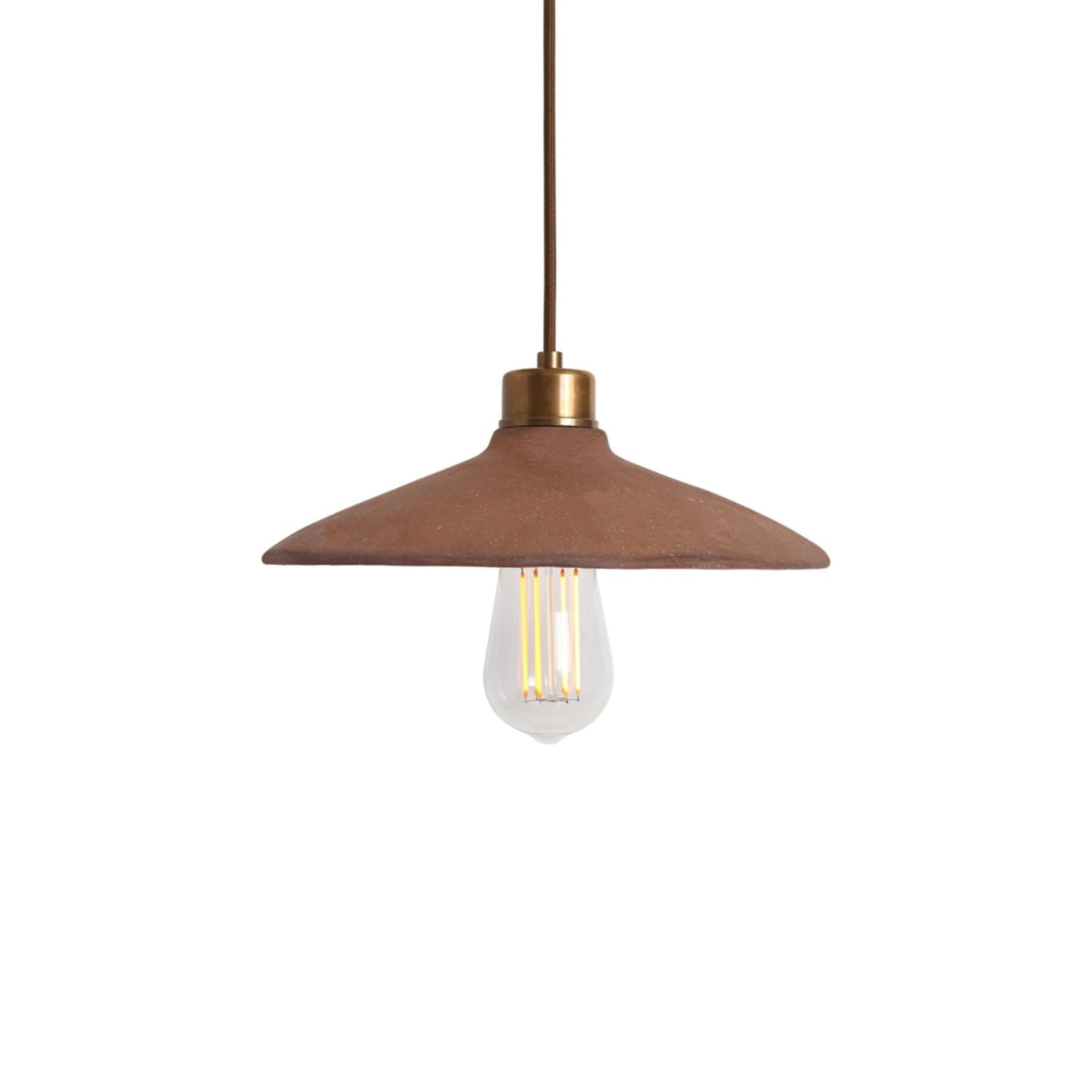 Pyrus Ceramic Pendant Light 28cm, Red Iron, product shot