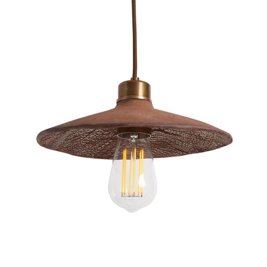 Pyrus Ceramic Pendant Light 28cm, Red Iron, product shot