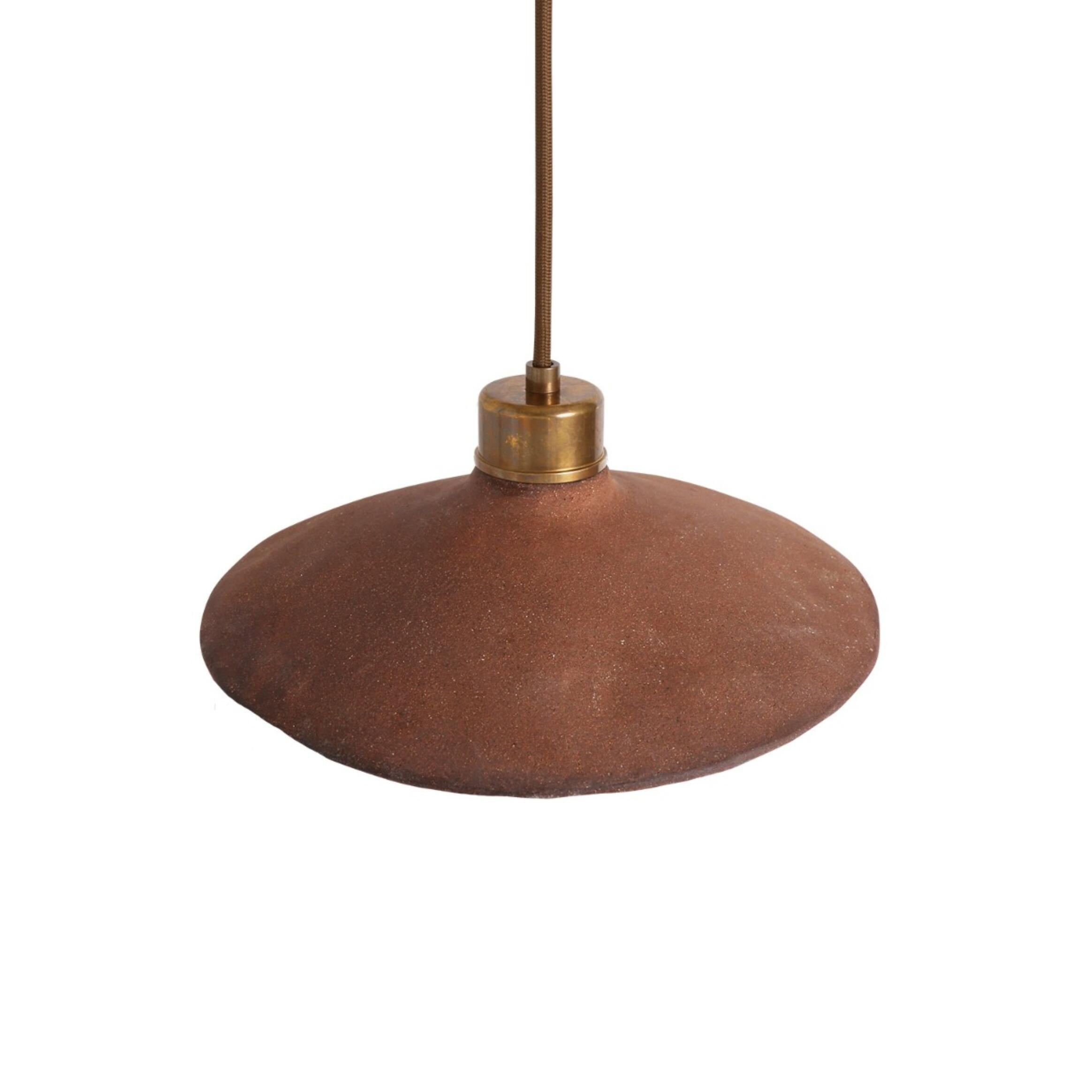 Pyrus Ceramic Pendant Light 28cm, Red Iron, product shot