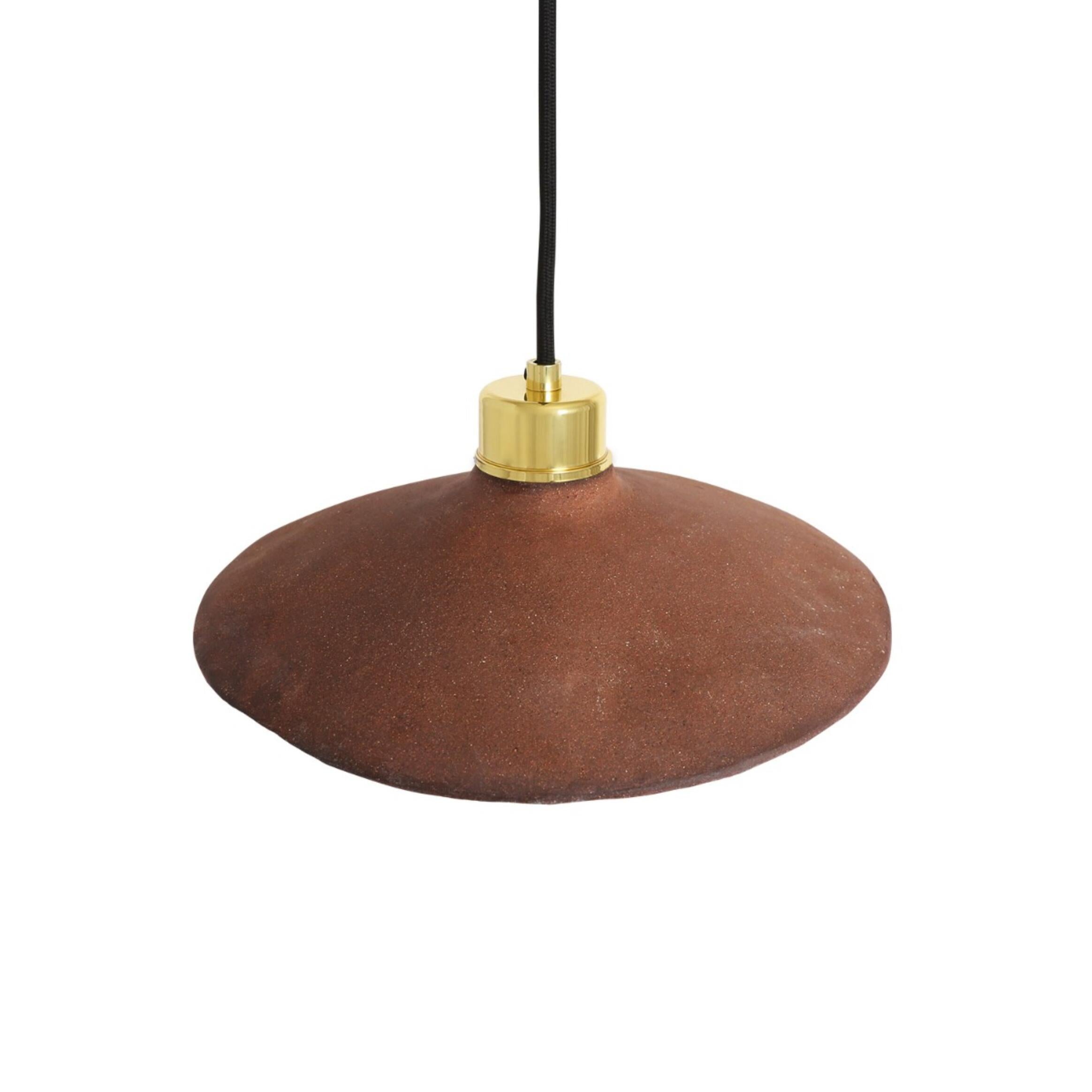 Pyrus Ceramic Pendant Light 28cm, Red Iron, product shot