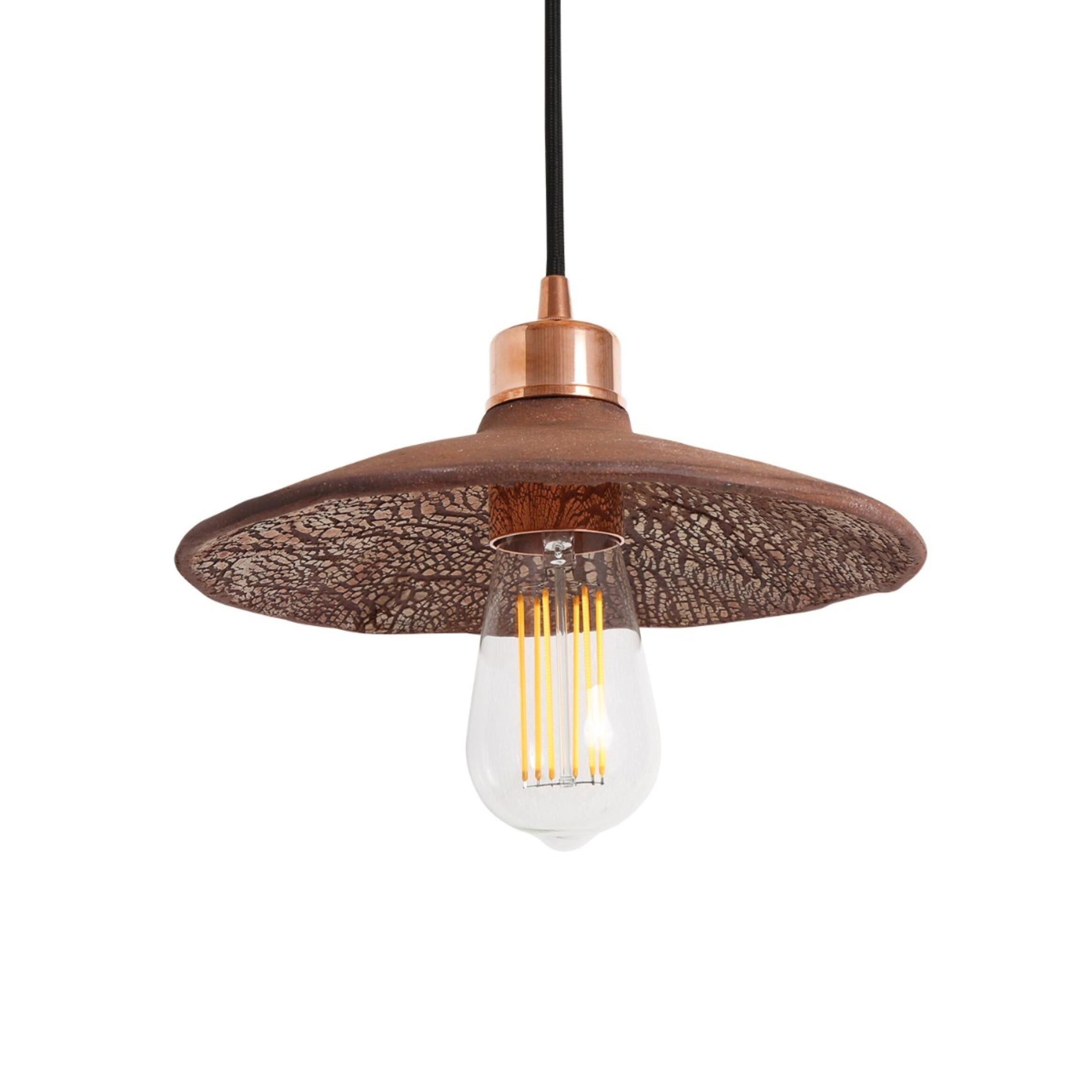 Pyrus Ceramic Pendant Light 28cm, Red Iron, product shot