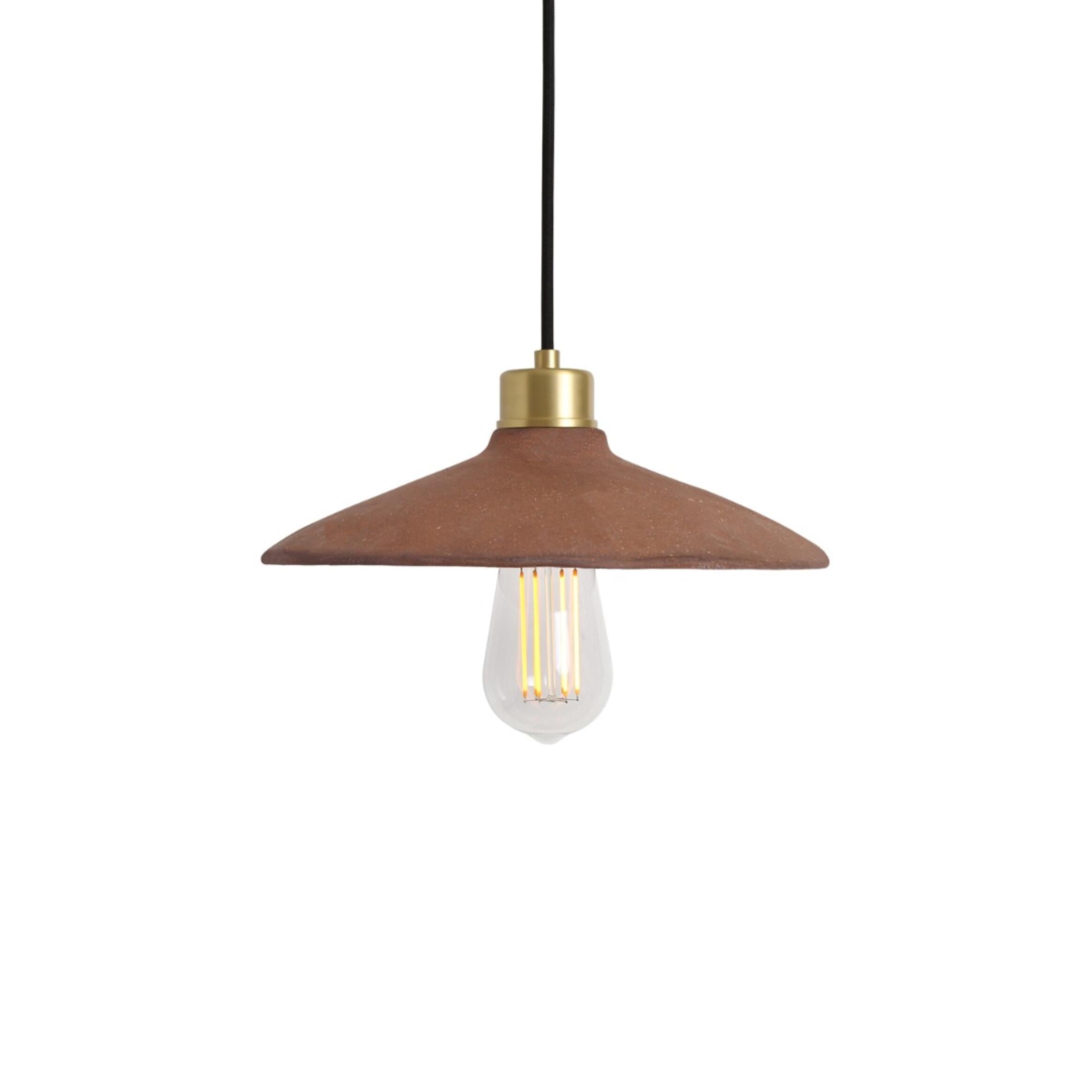 Pyrus Ceramic Pendant Light 28cm, Red Iron, product shot