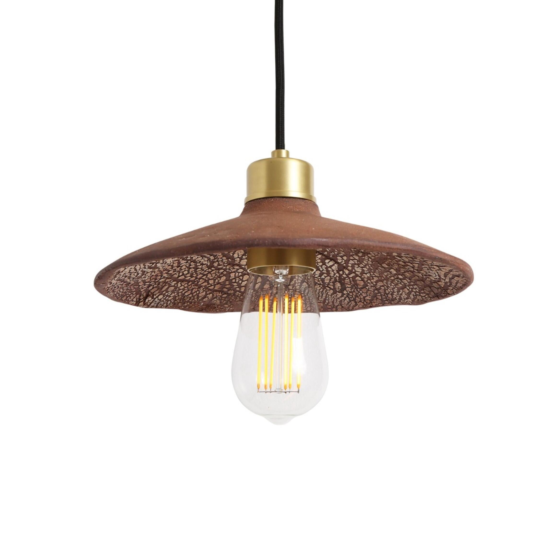 Pyrus Ceramic Pendant Light 28cm, Red Iron, product shot