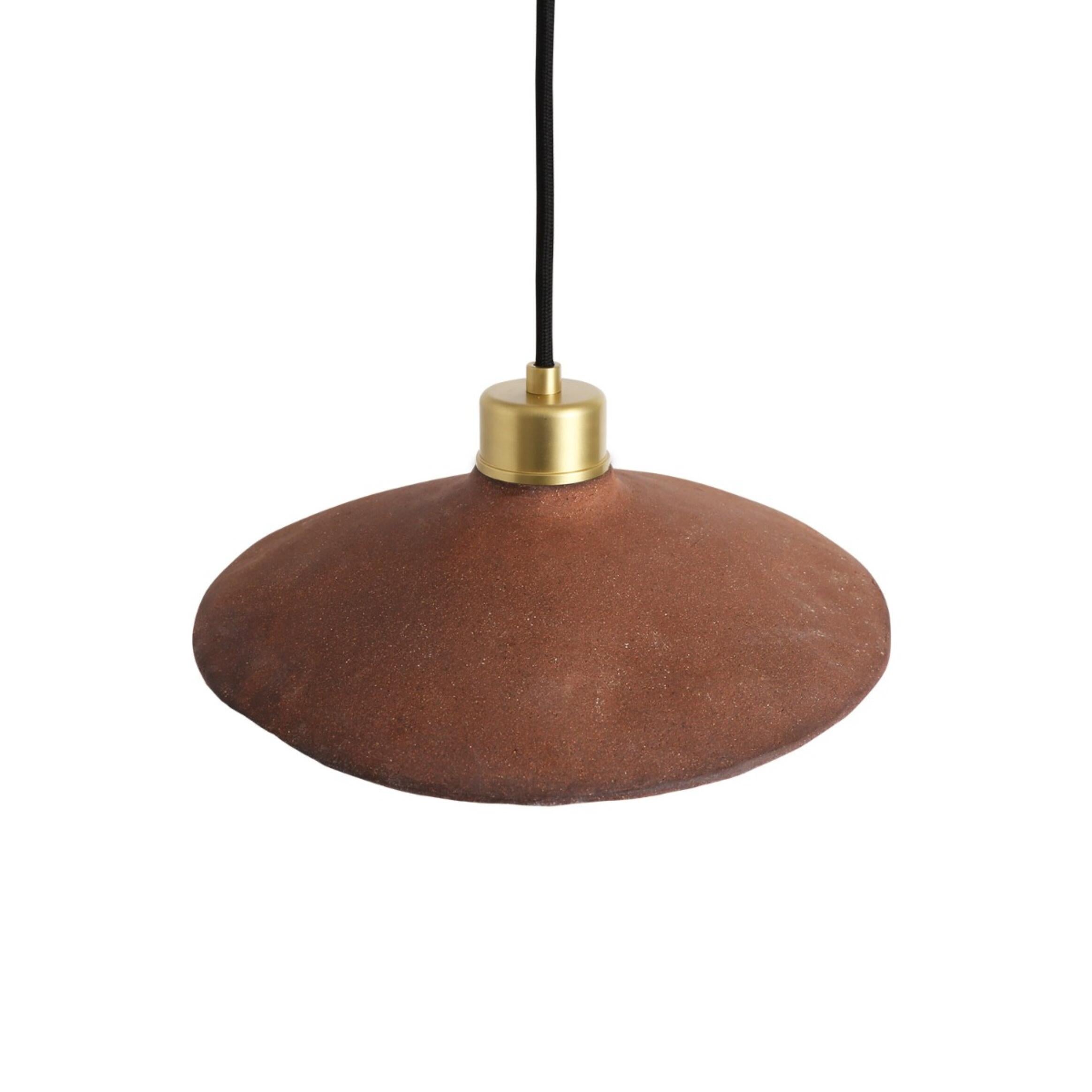 Pyrus Ceramic Pendant Light 28cm, Red Iron, product shot