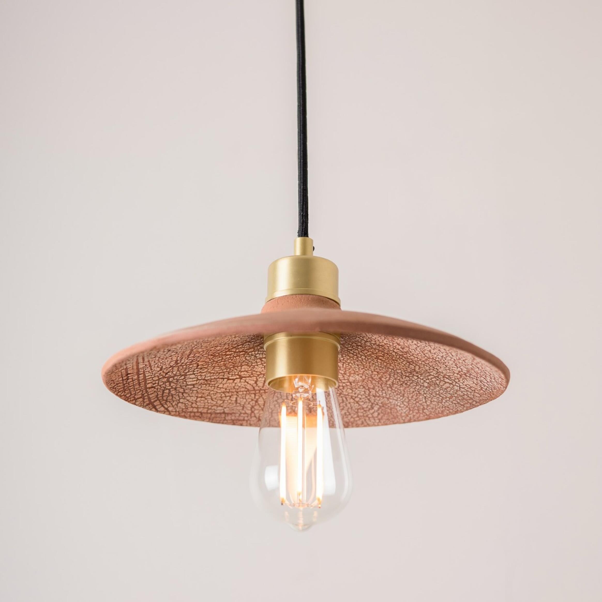 Pyrus Ceramic Pendant Light 28cm, Red Iron, product shot