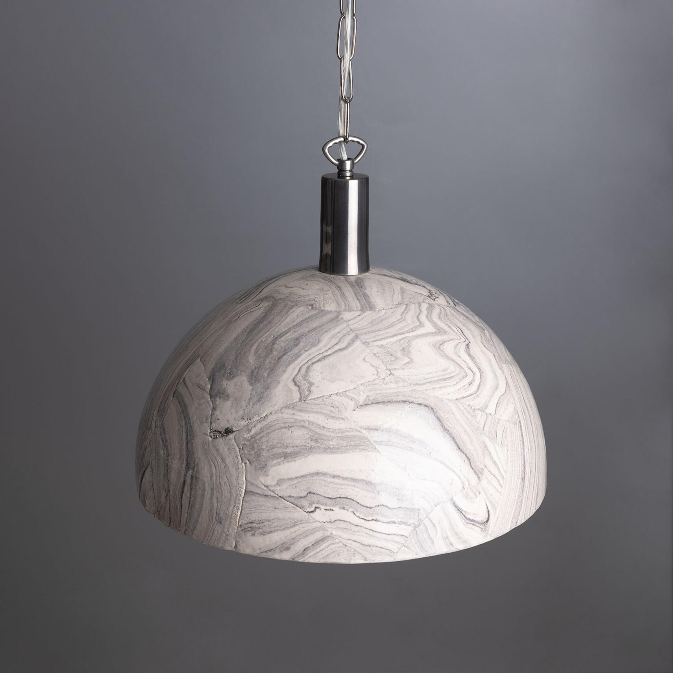 Kauri Marbled Ceramic Dome Pendant Light 37cm
