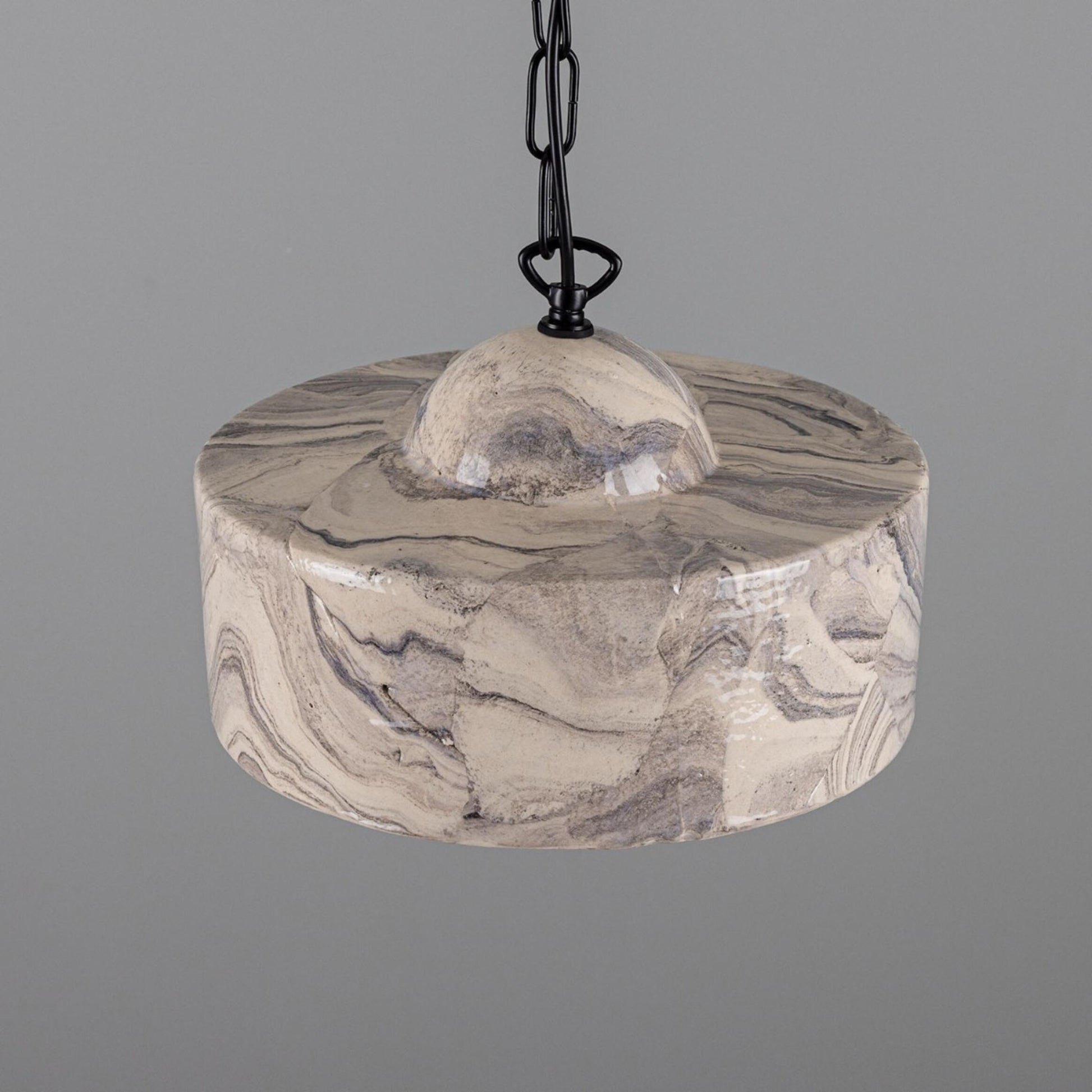 Seville Marbled Ceramic Mid-Century Modern Pendant Light, product shot