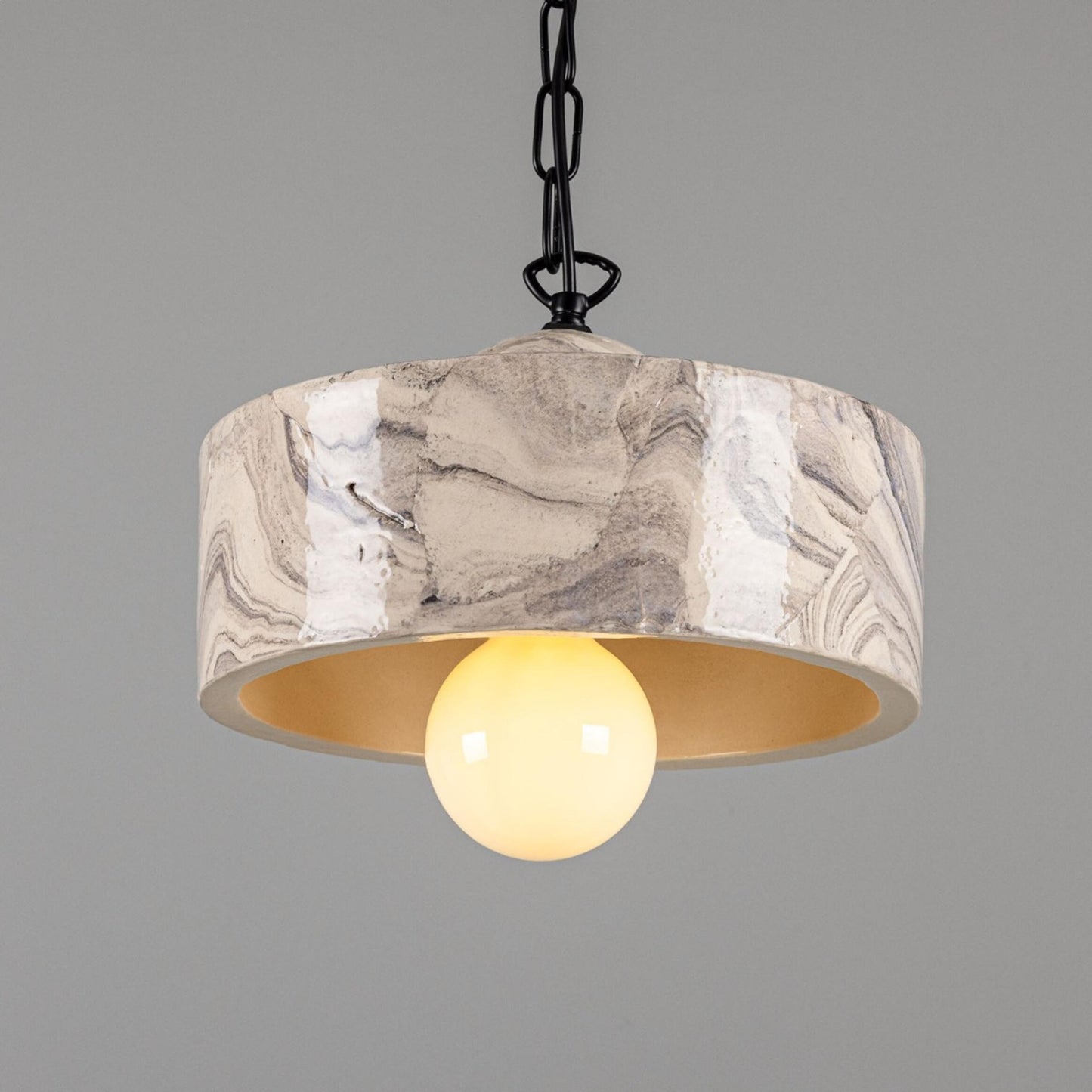 Seville Marbled Ceramic Mid-Century Modern Pendant Light, product shot