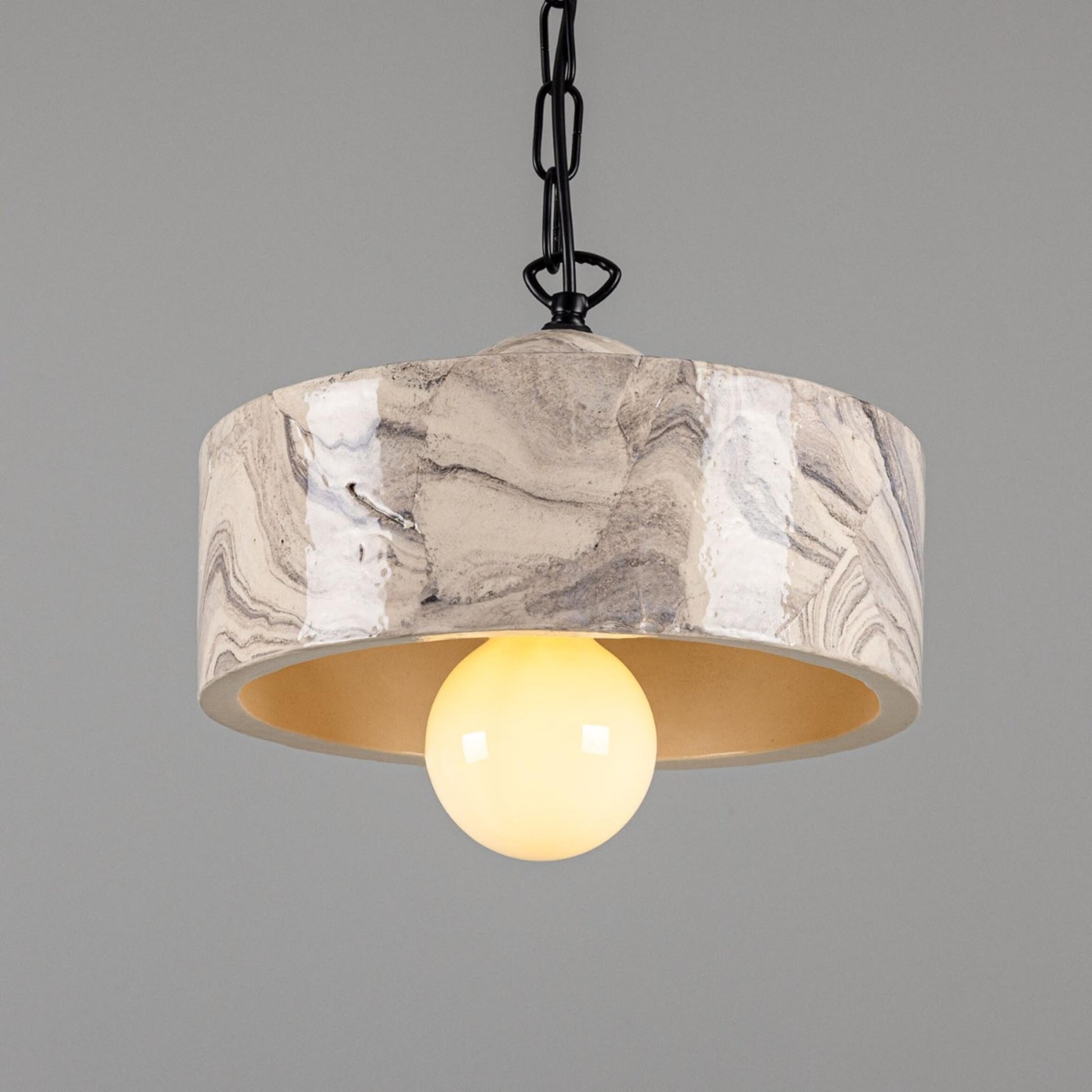 Seville Marbled Ceramic Mid-Century Modern Pendant Light, product shot
