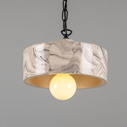 Seville Marbled Ceramic Mid-Century Modern Pendant Light, product shot