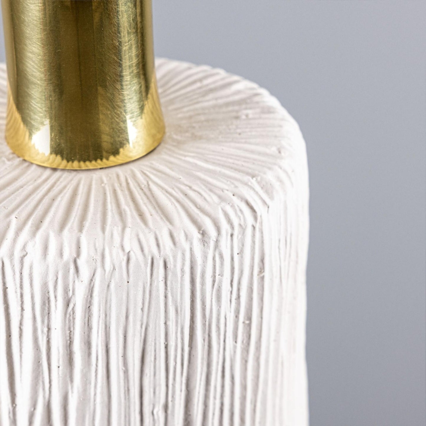 Senna Organic Ceramic Cylinder Pendant Light 12cm, Matte White Striped