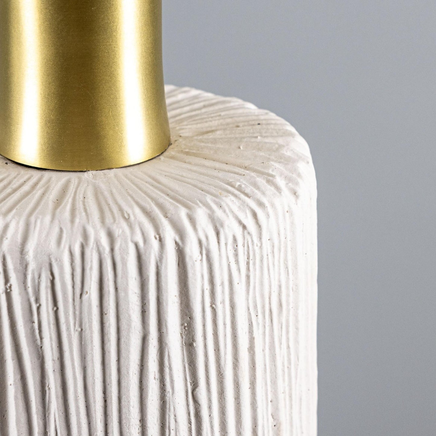 Senna Organic Ceramic Cylinder Pendant Light 12cm, Matte White Striped