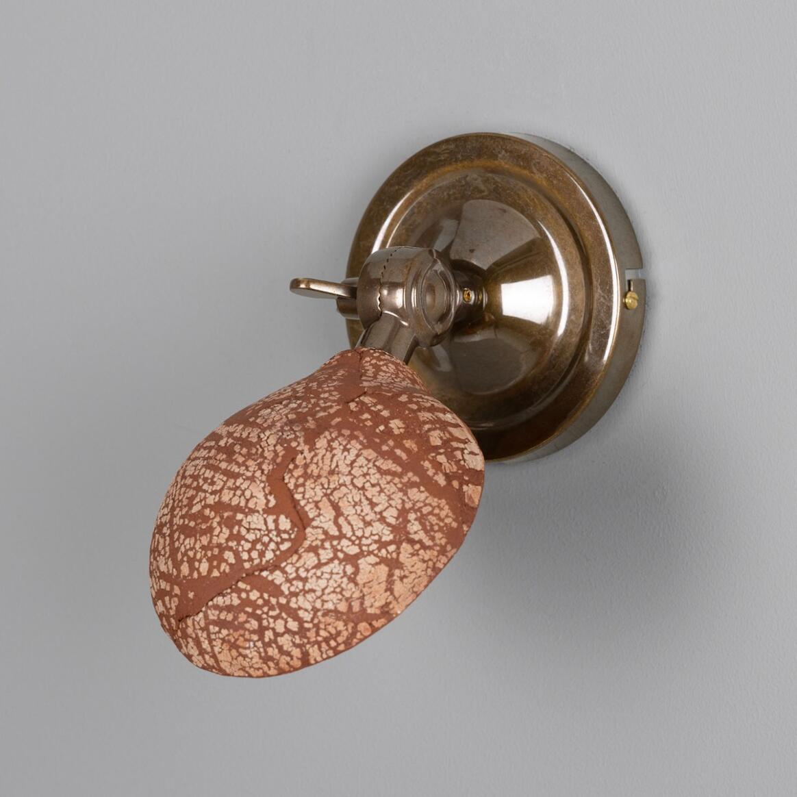 Coco Adjustable Ceramic Wall Light, Red Iron