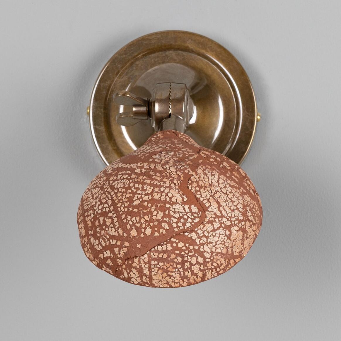 Coco Adjustable Ceramic Wall Light, Red Iron