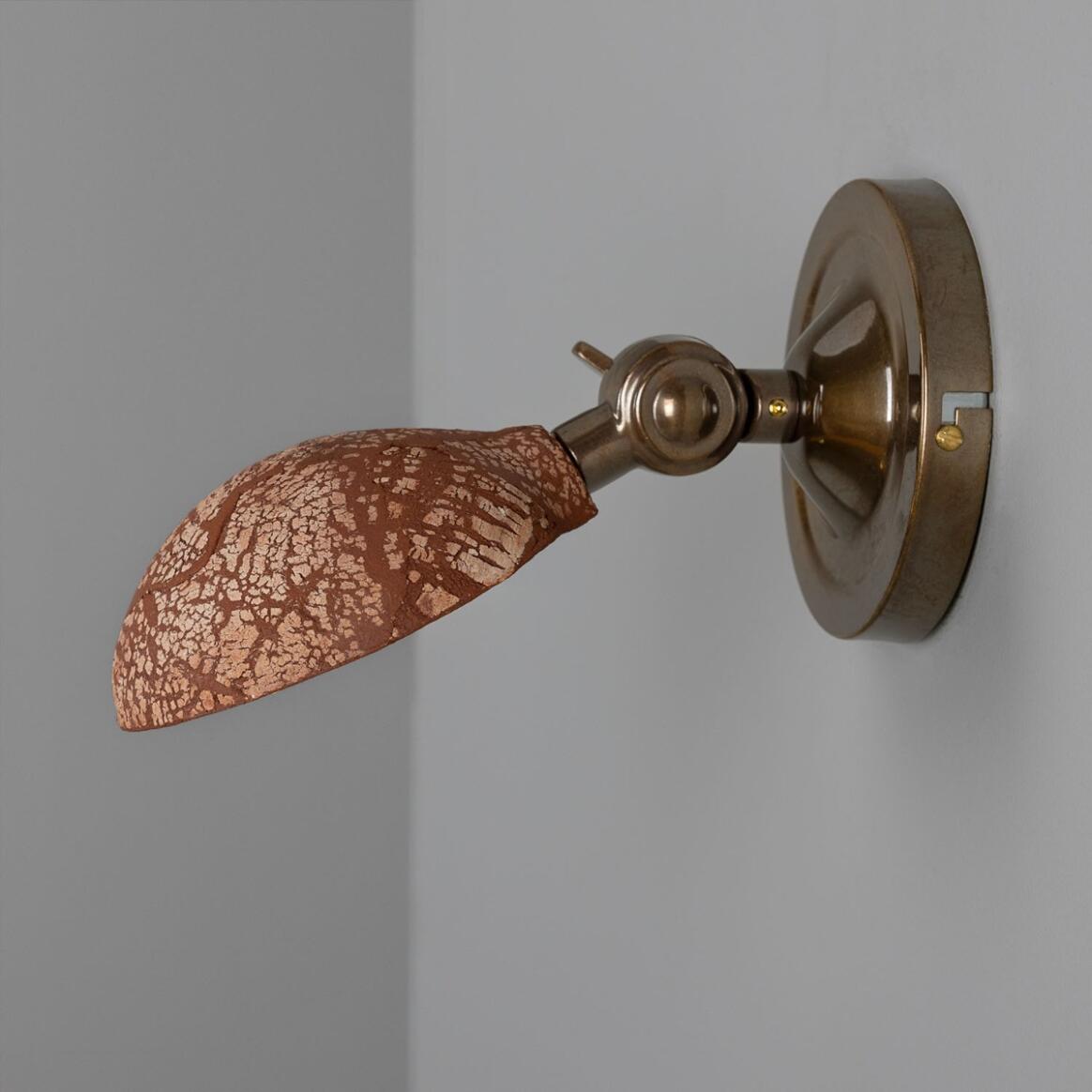 Coco Adjustable Ceramic Wall Light, Red Iron