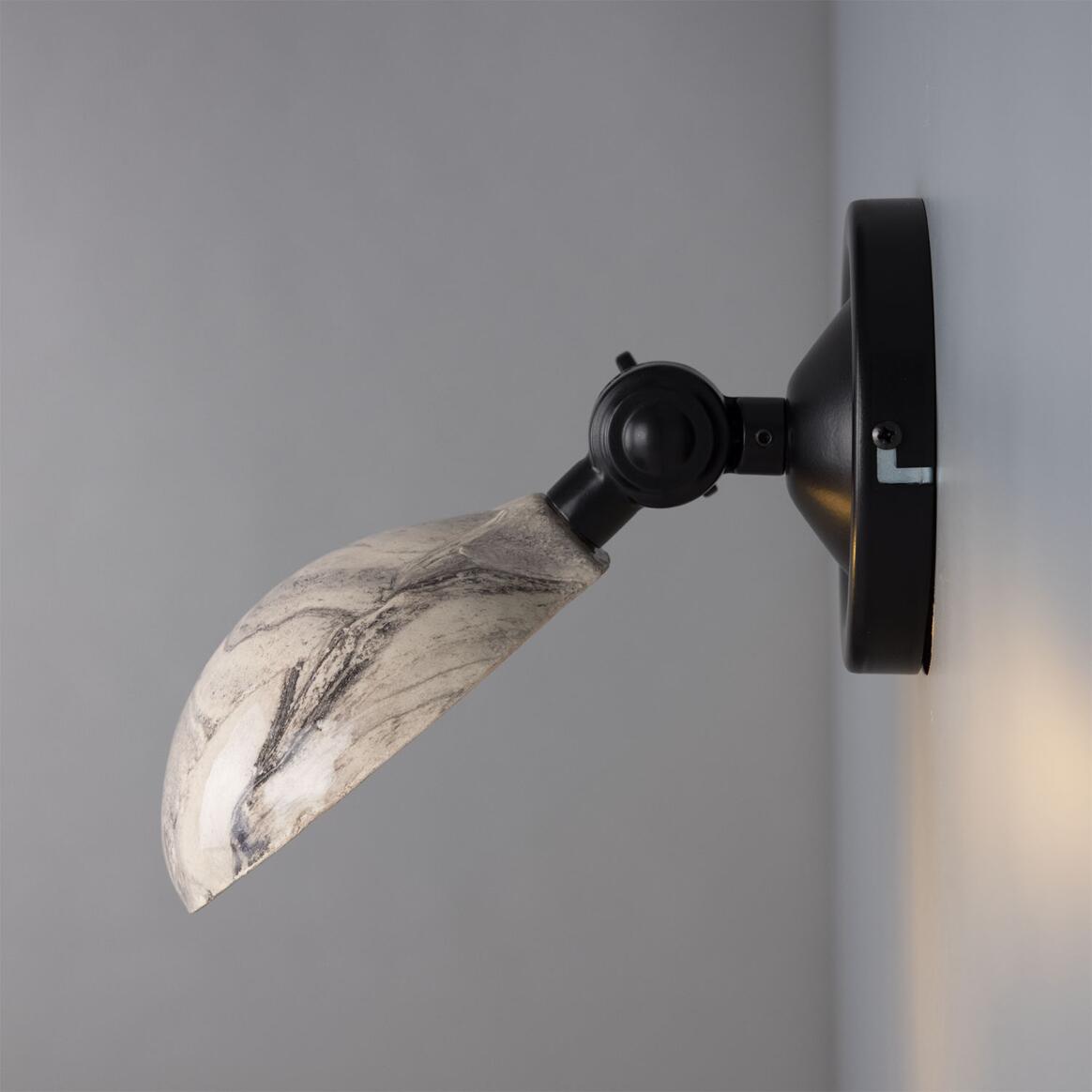 Coco Adjustable Marbled Ceramic Wall Light