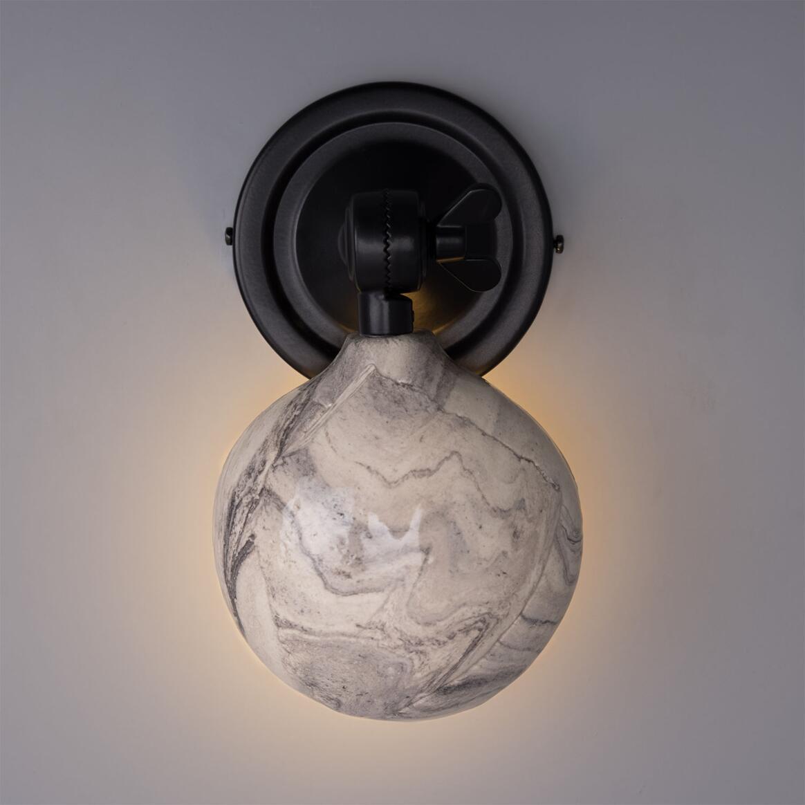 Coco Adjustable Marbled Ceramic Wall Light