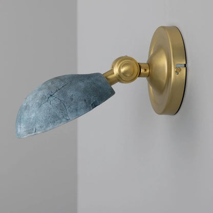 Coco Adjustable Ceramic Wall Light, Blue Earth